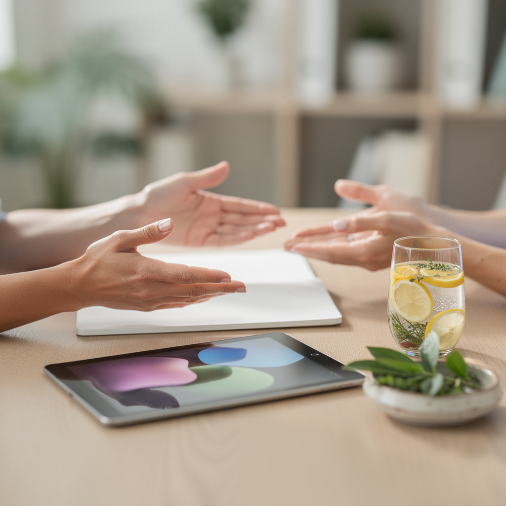 ACTIVEMED INTEGRATIVE HEALTH CENTER health coach discussing wellness plans with a client in San Diego